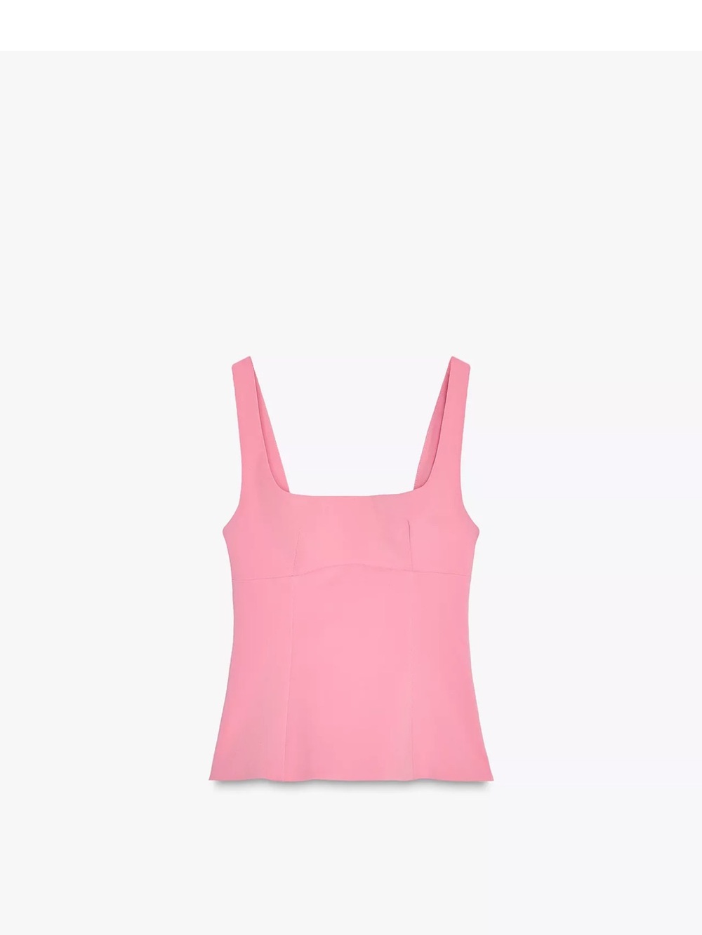Zara Pink Bow Detail Square-Neck Tank Top